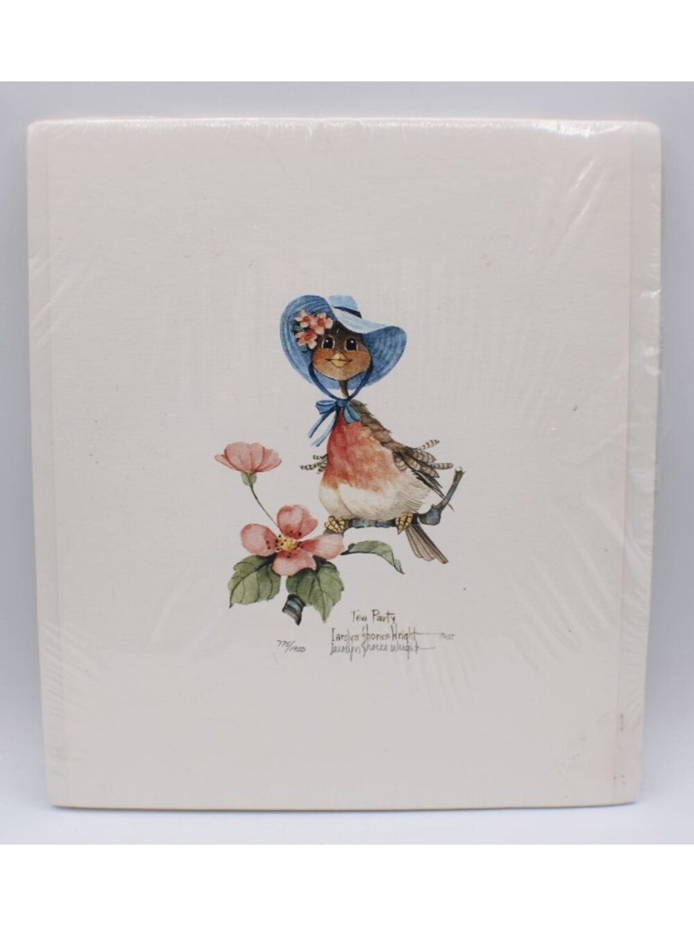 Carolyn Shores Wright “Tea Party” Bird Art Print – Signed Numbered 775/950 Vtg